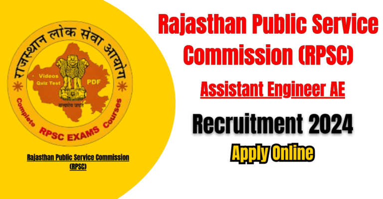Rajasthan RPSC Assistant Engineer AE Recruitment 2024