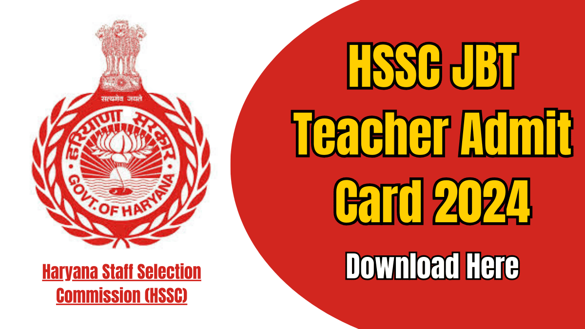 HSSC JBT Teacher Admit Card 2024