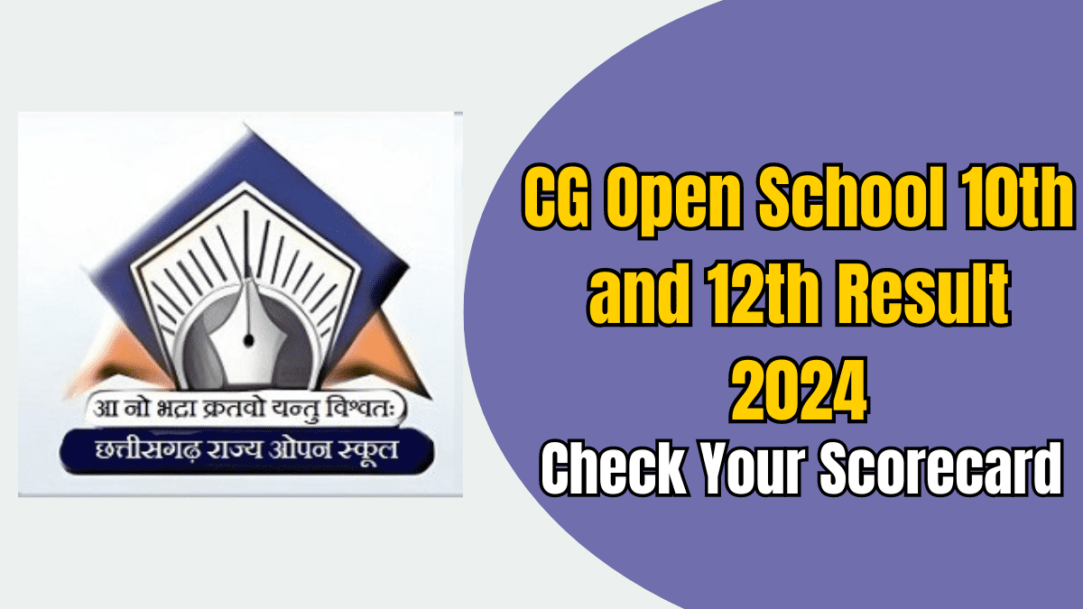 CG Open School 10th and 12th Result 2024