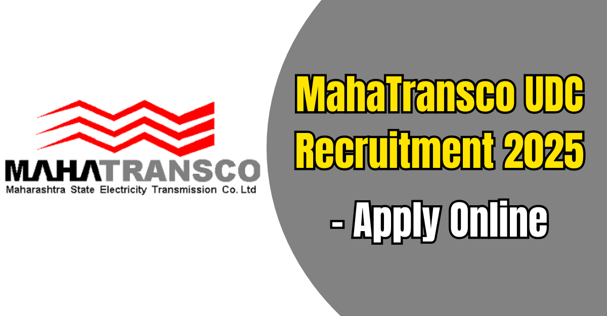 MahaTransco UDC Recruitment 2025