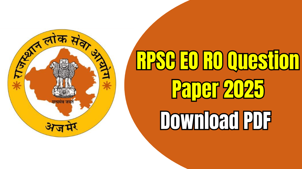 RPSC EO RO Question Paper 2025