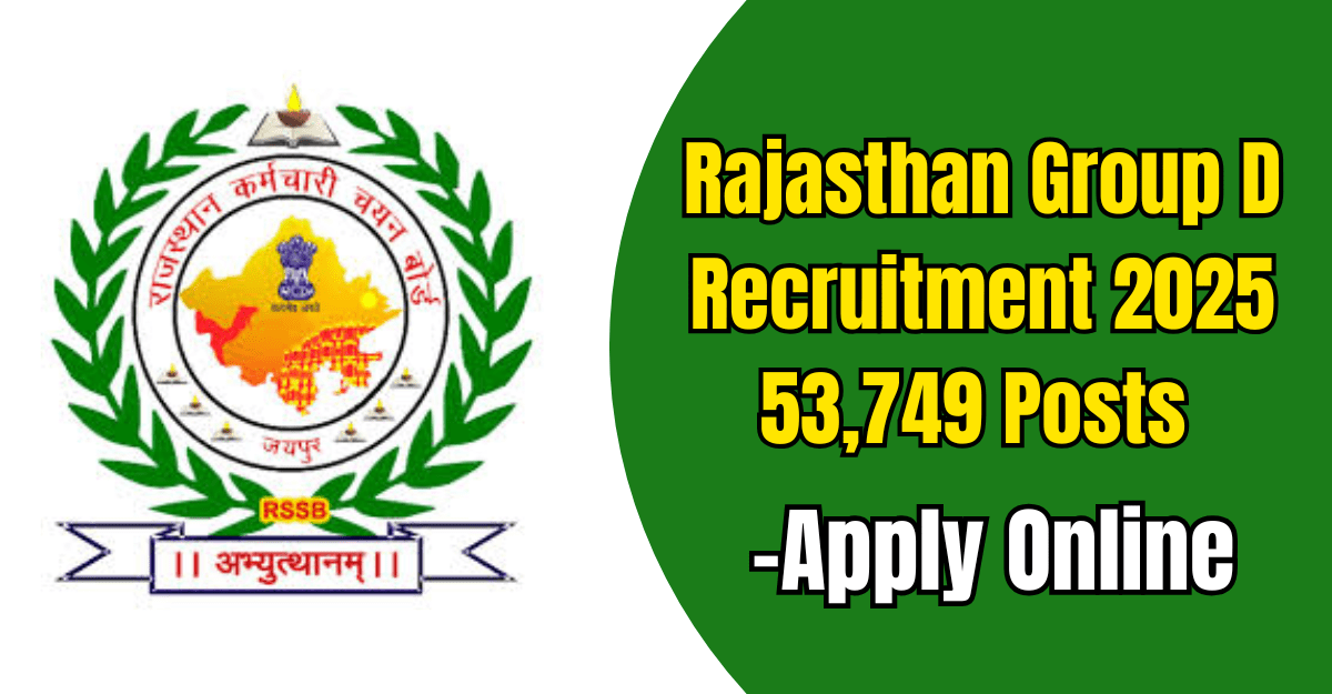 Rajasthan Group D Recruitment 2025