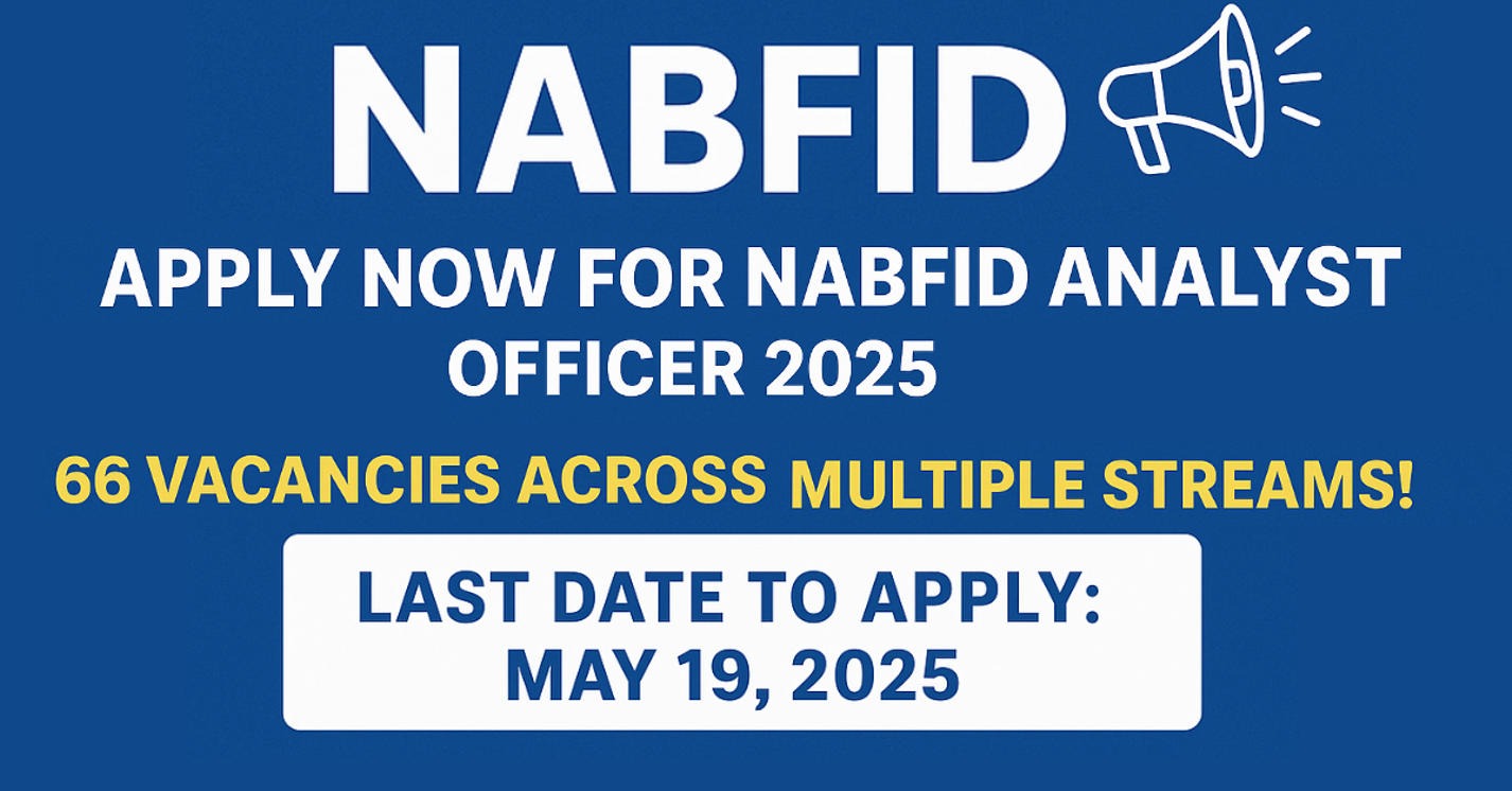 NABFID Officer Analyst Grade Recruitment 2025