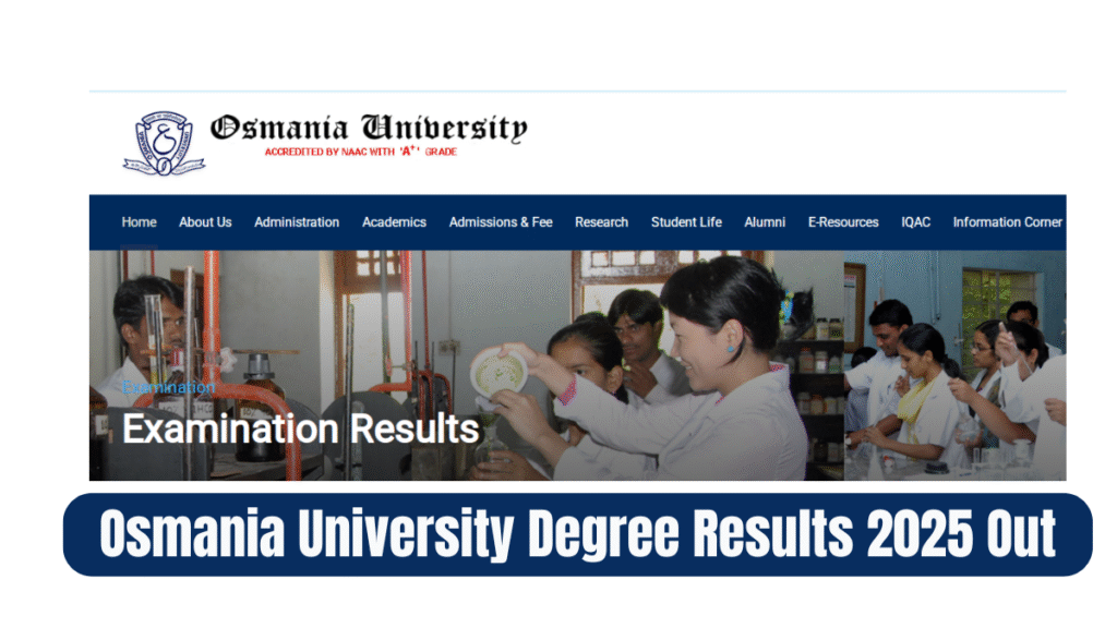 Osmania University Degree Results 2025