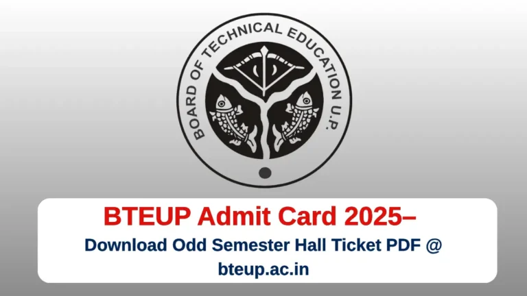 BTEUP Admit Card 2025