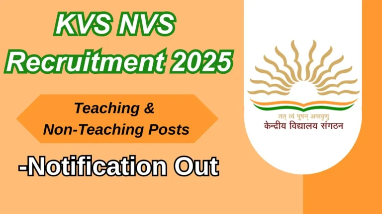 KVS NVS Recruitment 2025