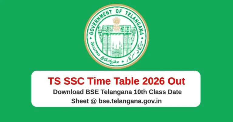 TS SSC Time Table 2026