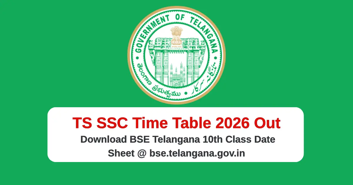 TS SSC Time Table 2026