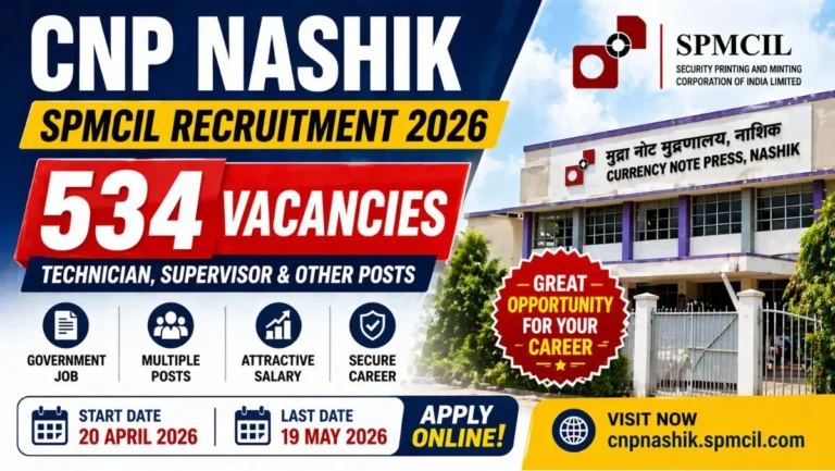 CNP Nashik SPMCIL Recruitment 2026