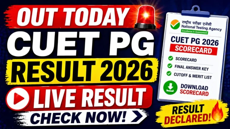 CUET PG Result 2026 LIVE