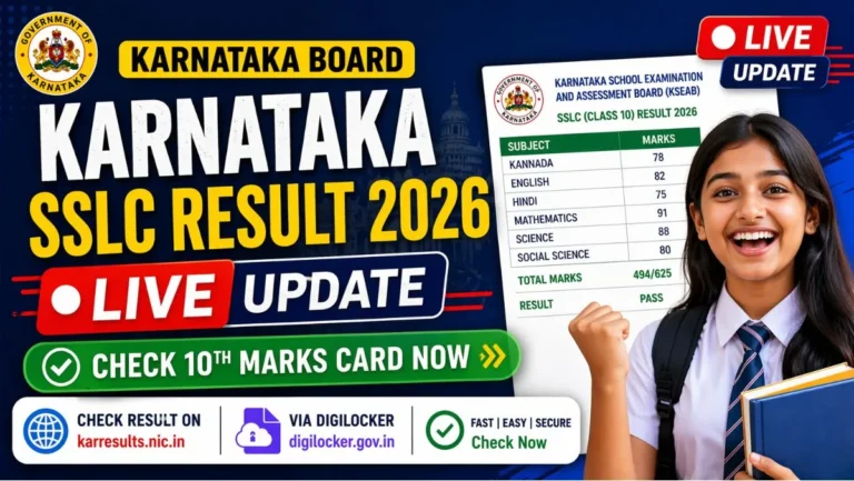 Karnataka SSLC 10th Result 2026