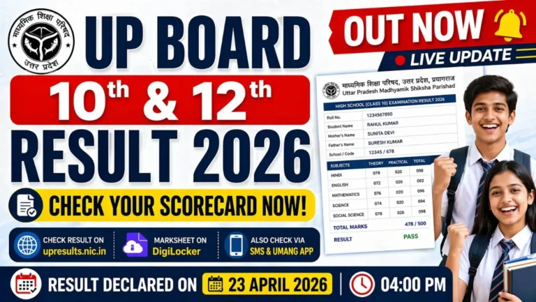 UP Board 10th 12th Result 2026