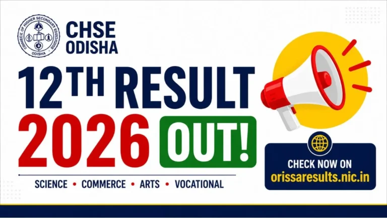 CHSE Odisha 12th Result 2026