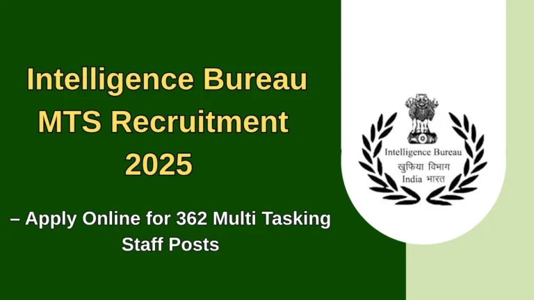 IB MTS Recruitment 2025